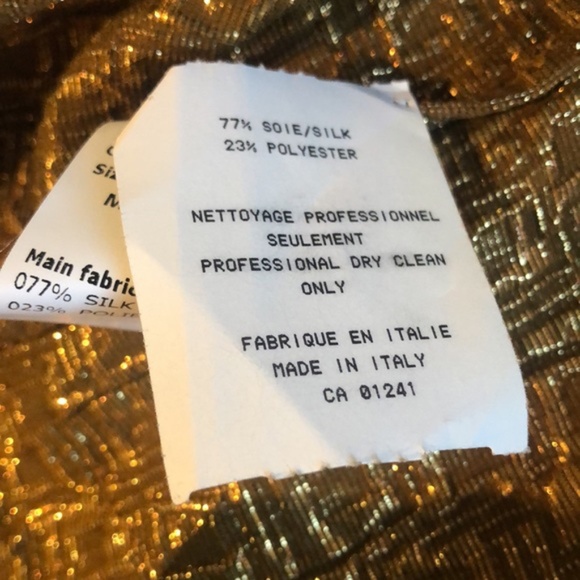 Rochas FW/12 Metallic Gold Geometric-Jacquard Sleeveless Blouse - Picture 8 of 8